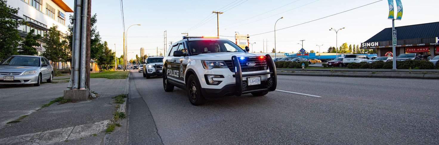 Police car on Scott Road