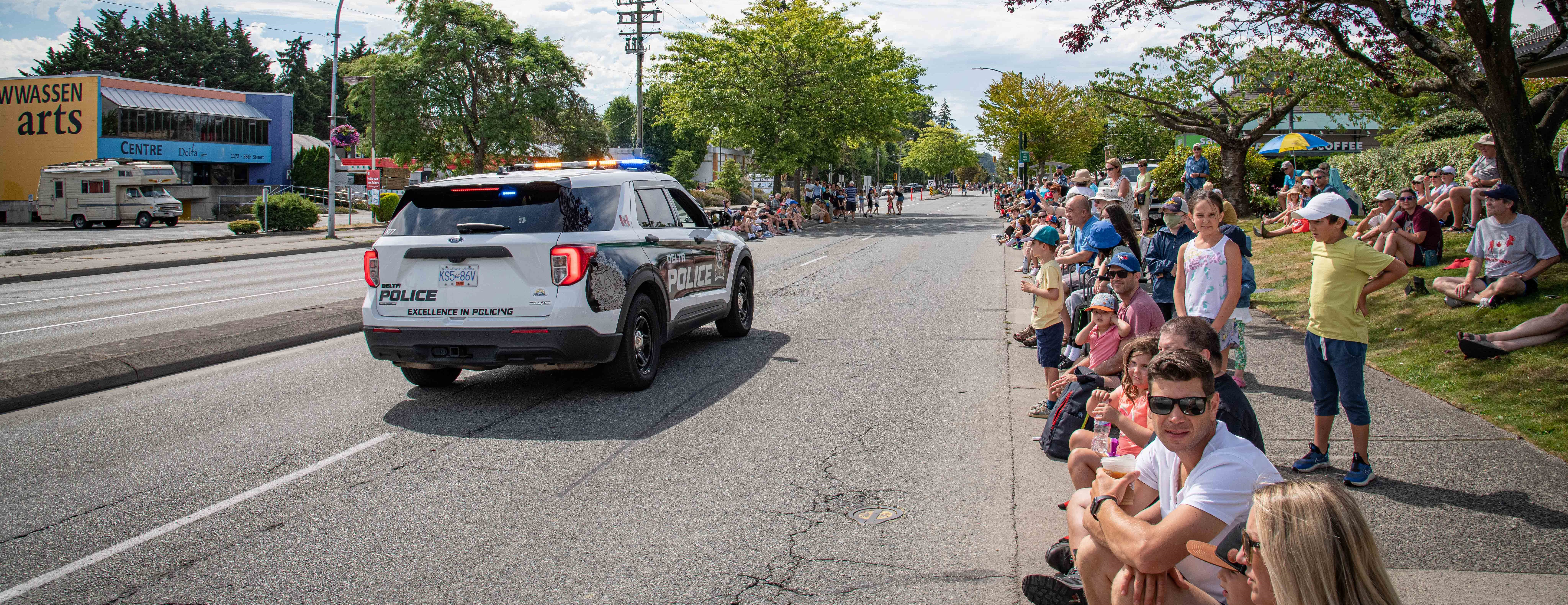 Police car in parade