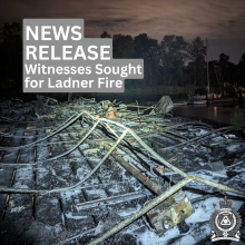 Delta Police seek witnesses and cctv video, Ladner waterfront fire, building destroyed